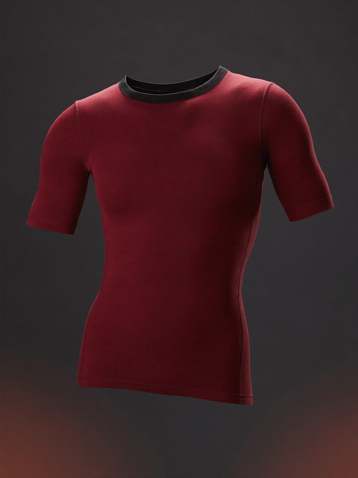 Compression Training Tee — Maroon · Front